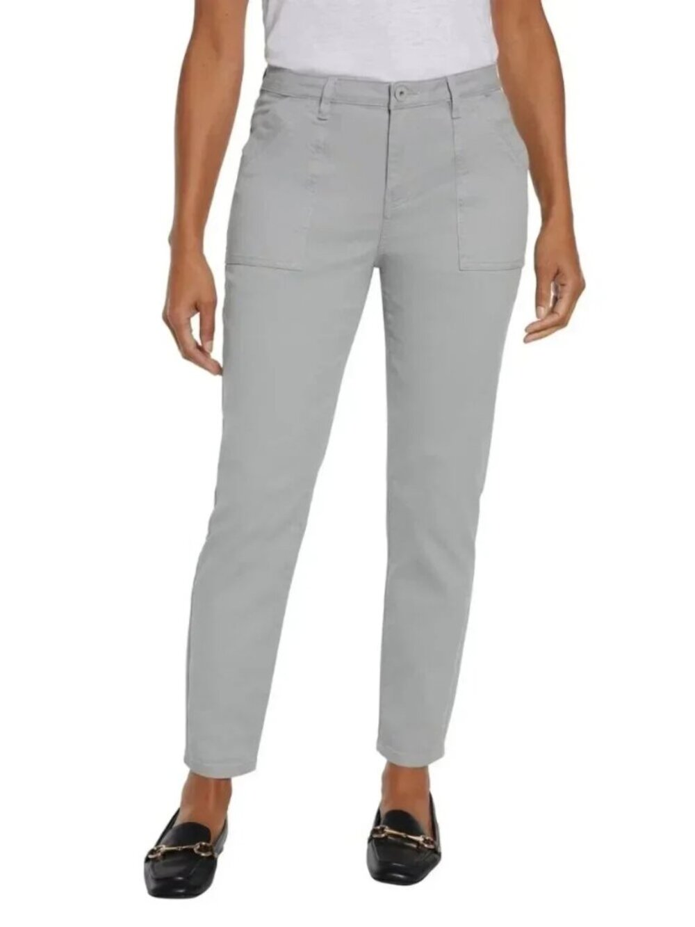 Banana Republic Ladies High Rise Twill Pant Gray, Size 10, New with Tag